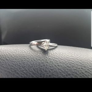 White Gold Wedding Set